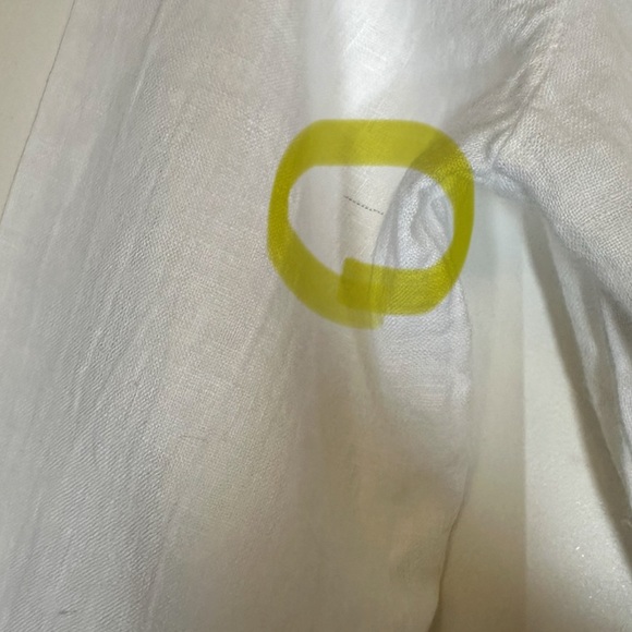 Valentina Naldi Linen Mini Dress Sz S, Crochet Trim White, Coastal, Boho, Hippie - Picture 8 of 8